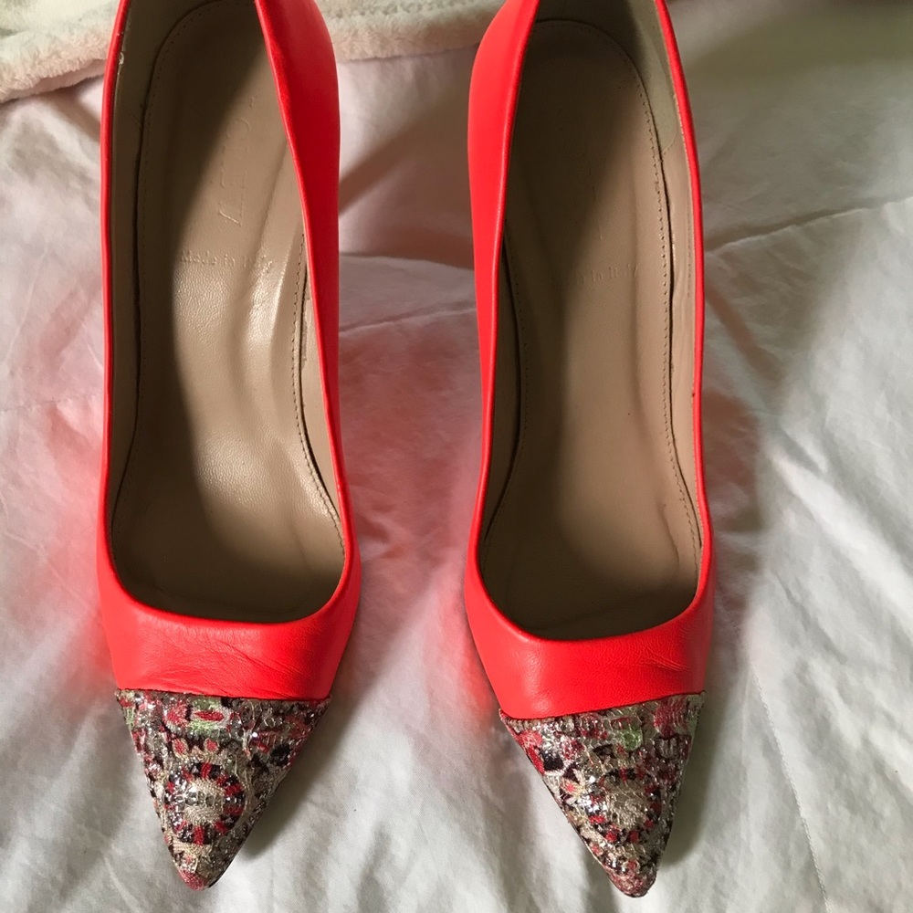 J.Crew Collection Elsie Glitter Heels Size 7 Pumps Wedding Evening Everyday